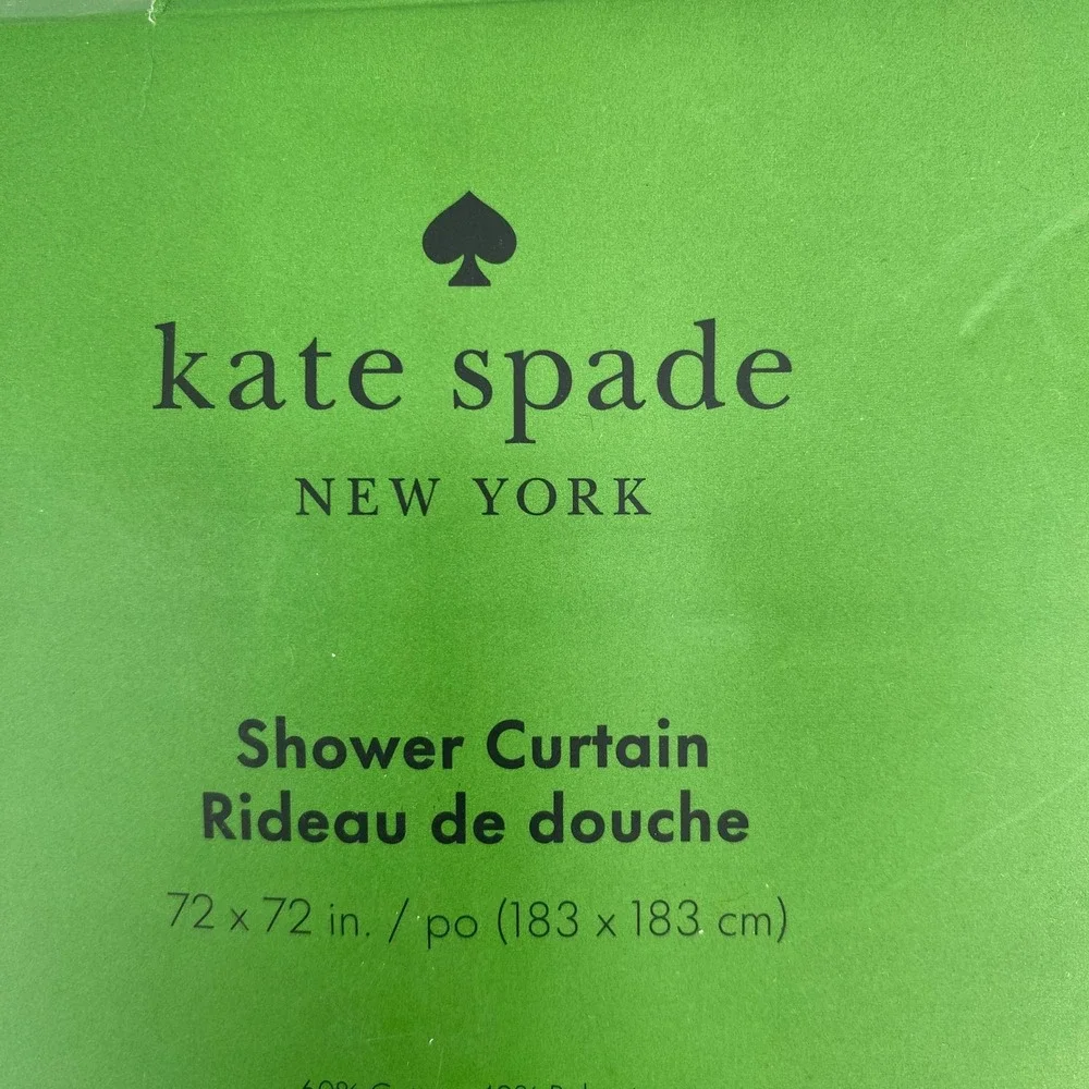 Kate Spade Shower Curtain White Dreamy Daisy Ruffled Pansy Floral Botanical